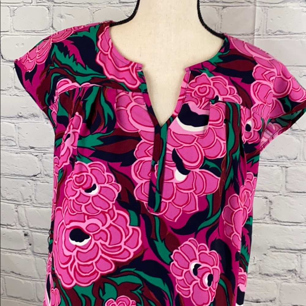 Talbots Bold and Bright Poppy Floral Print Dress